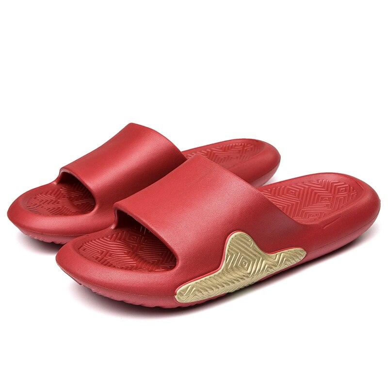 Elegant Men Black Soft Slides Light-Weight Anti-Slip Home Slippers Summer Anti-Odor House Shoes Unisex Shower Bathroom Slipper EVA Massage Foam Super Soft Non-Slip Slippers
