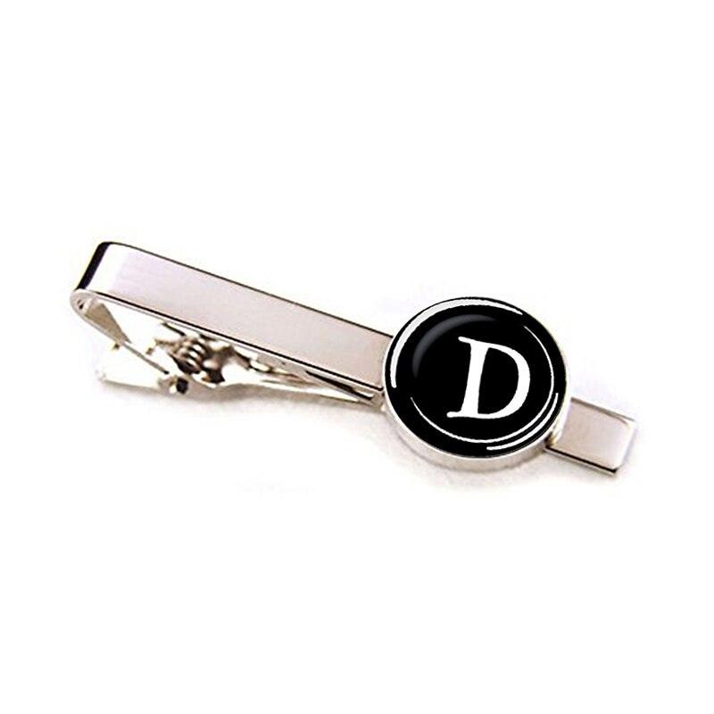 Elegant Men Fashion 26 Alphabet Letters Tie Clips Letter Tie Clip Men's Fashion Tie Pin Buckle Clip Tie Decoration Suit Accessories  Name Letters Jewelry Men Necktie Clip Pin Suit Accessories Classic Initials Alphabet A-Z Tie Clips