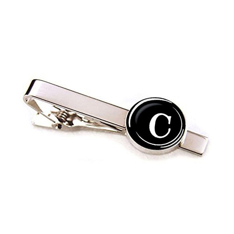 Elegant Men Fashion 26 Alphabet Letters Tie Clips Letter Tie Clip Men's Fashion Tie Pin Buckle Clip Tie Decoration Suit Accessories  Name Letters Jewelry Men Necktie Clip Pin Suit Accessories Classic Initials Alphabet A-Z Tie Clips