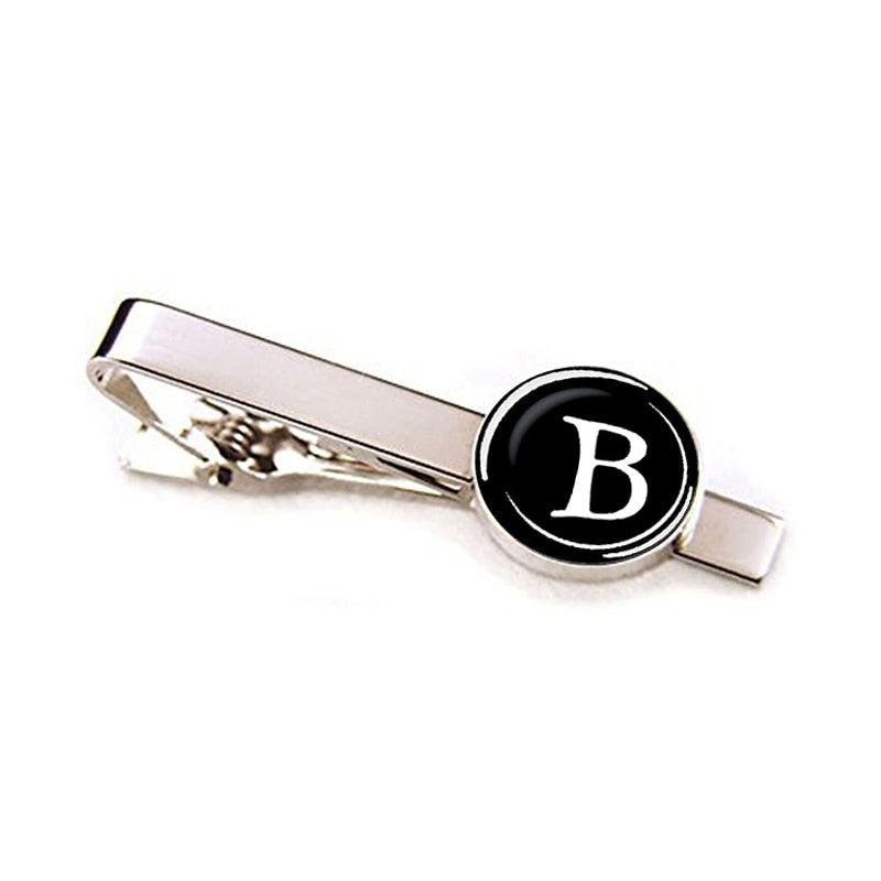 Elegant Men Fashion 26 Alphabet Letters Tie Clips Letter Tie Clip Men's Fashion Tie Pin Buckle Clip Tie Decoration Suit Accessories  Name Letters Jewelry Men Necktie Clip Pin Suit Accessories Classic Initials Alphabet A-Z Tie Clips