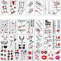 Elegant Sketches Black Flowers Body Tattoo Waterproof Temporary 3D Flowers Luxury Design For Womens