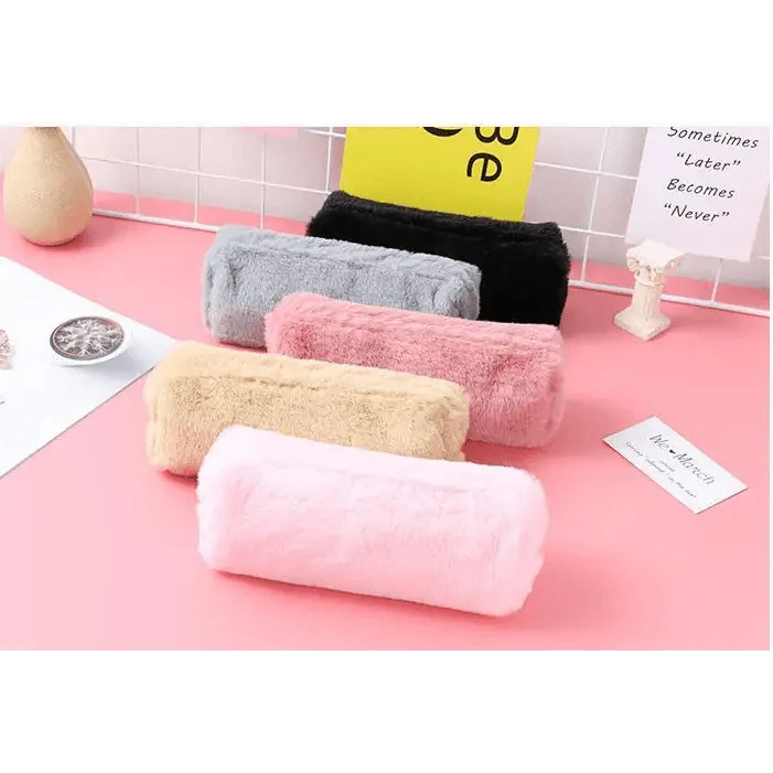 Soft Pencil Pouch For Student Durable Plush Stuffed Accessory Pencil Case For School