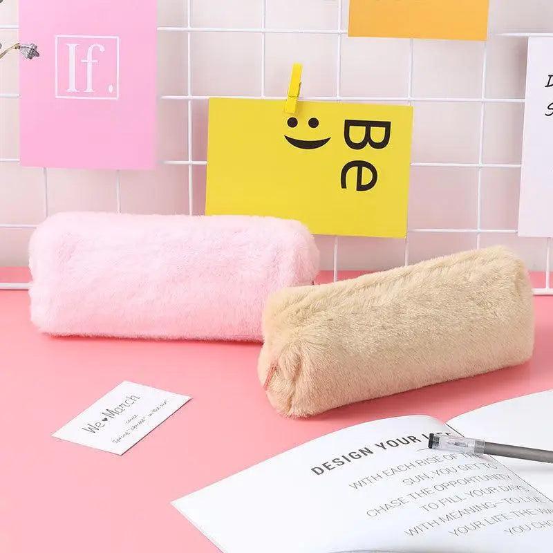 Soft Pencil Pouch For Student Durable Plush Stuffed Accessory Pencil Case For School
