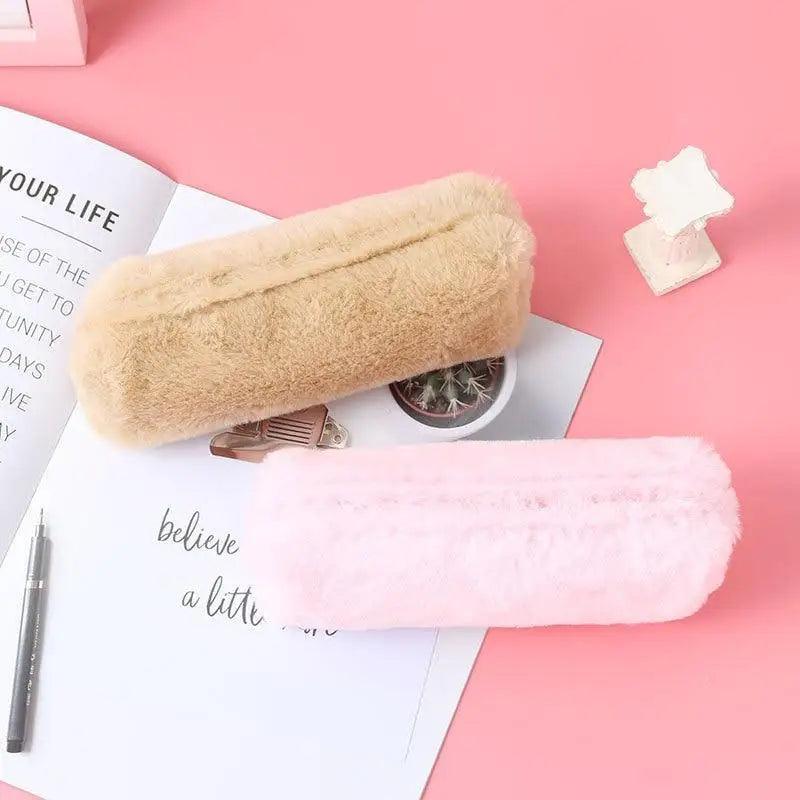 Soft Pencil Pouch For Student Durable Plush Stuffed Accessory Pencil Case For School
