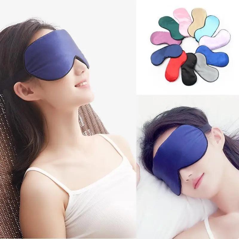 Elegant Soft Silk Eye Cover Sleeping Eye Mask Elastic Women Eye Patch Comfortable Super-Smooth Eye Mask For Sleep
