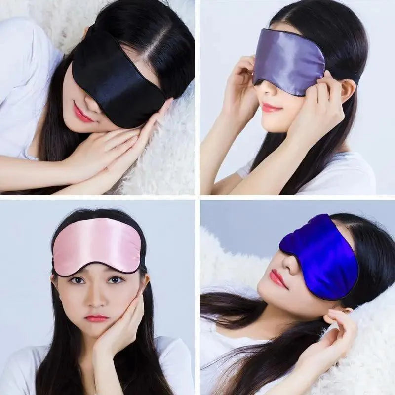 Elegant Soft Silk Eye Cover Sleeping Eye Mask Elastic Women Eye Patch Comfortable Super-Smooth Eye Mask For Sleep