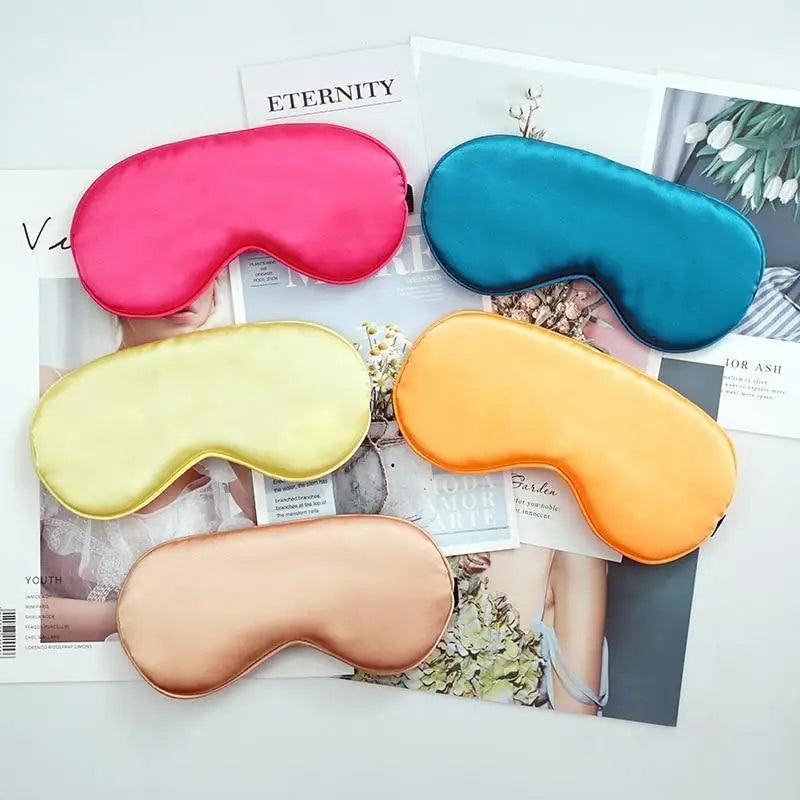 Elegant Soft Silk Eye Cover Sleeping Eye Mask Elastic Women Eye Patch Comfortable Super-Smooth Eye Mask For Sleep
