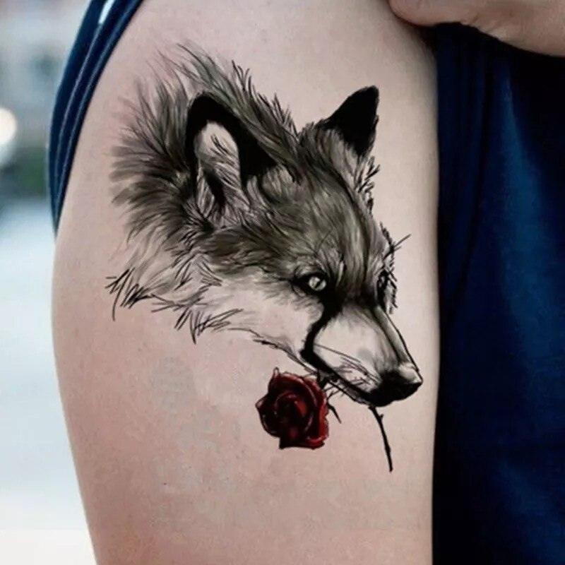 Elegant Temporary Waterproof Tattoos Big Tribal Sticker Black Large Body Art Makeup Fake Tattoo For Mens Womens