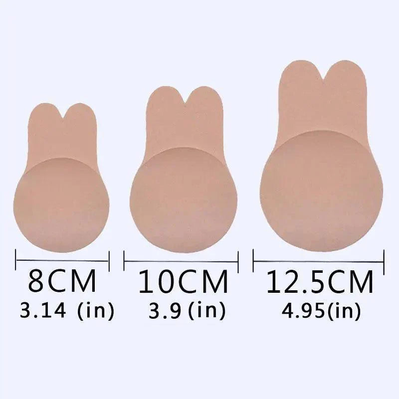 Elegant Women's Invisible Bra Super Push Up Seamless Self-Adhesive Sticky Wedding Party Front Strapless 8 10 12.5cm Cup Fly Bras
