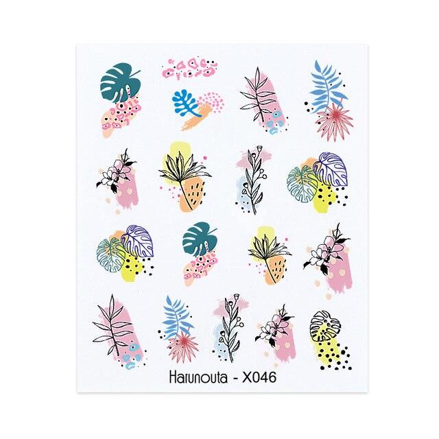 Embossed Nails Sticker 3D Flower Leaves Slider Water Transfer Nail Decals for Nail Art Transfer Sticker  3D Wave Design Decoration for Women Girls Art Stickers Decal Decoration Metallic Curve Strip Line Nail Decor