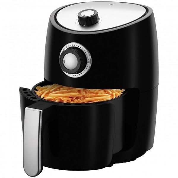 Emerald Air Fryer and Recipe Book 1000 Watts, 2 Liter Rapid Air Motion with Timer