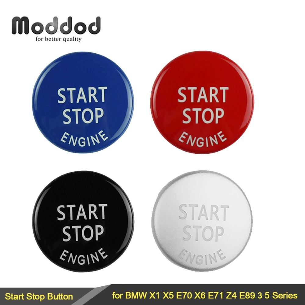 Engine START STOP Sports Engine Start Stop Button Cover Keyless Go Ignition Sticker Start Stop Engine Button Switch Cover Button Accessories Key Decor for Car Replace Cover