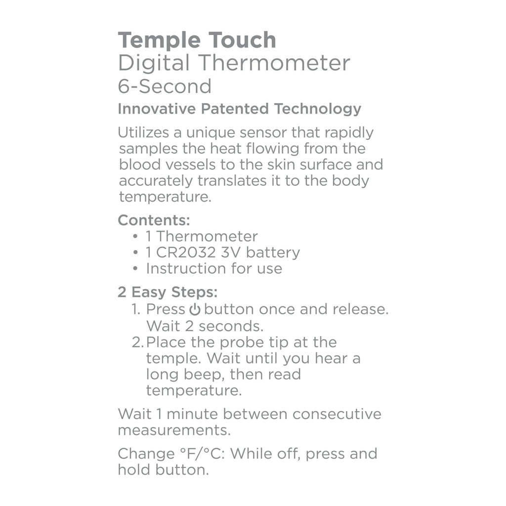Equate Temple Touch 6-Second Digital Thermometer