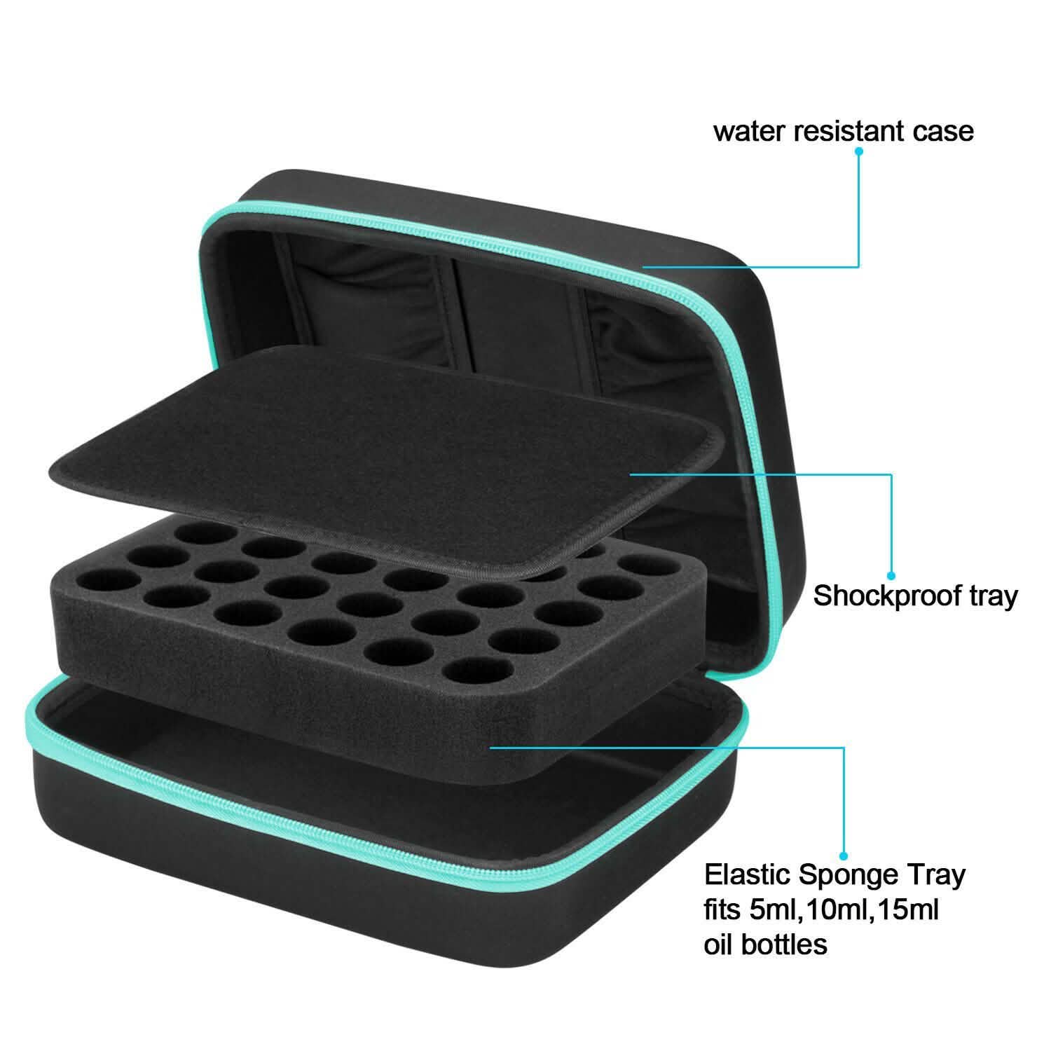 Essential Oils Storage for 30 Bottles Carrying Case+Oil Bottle Opener Cap Labels