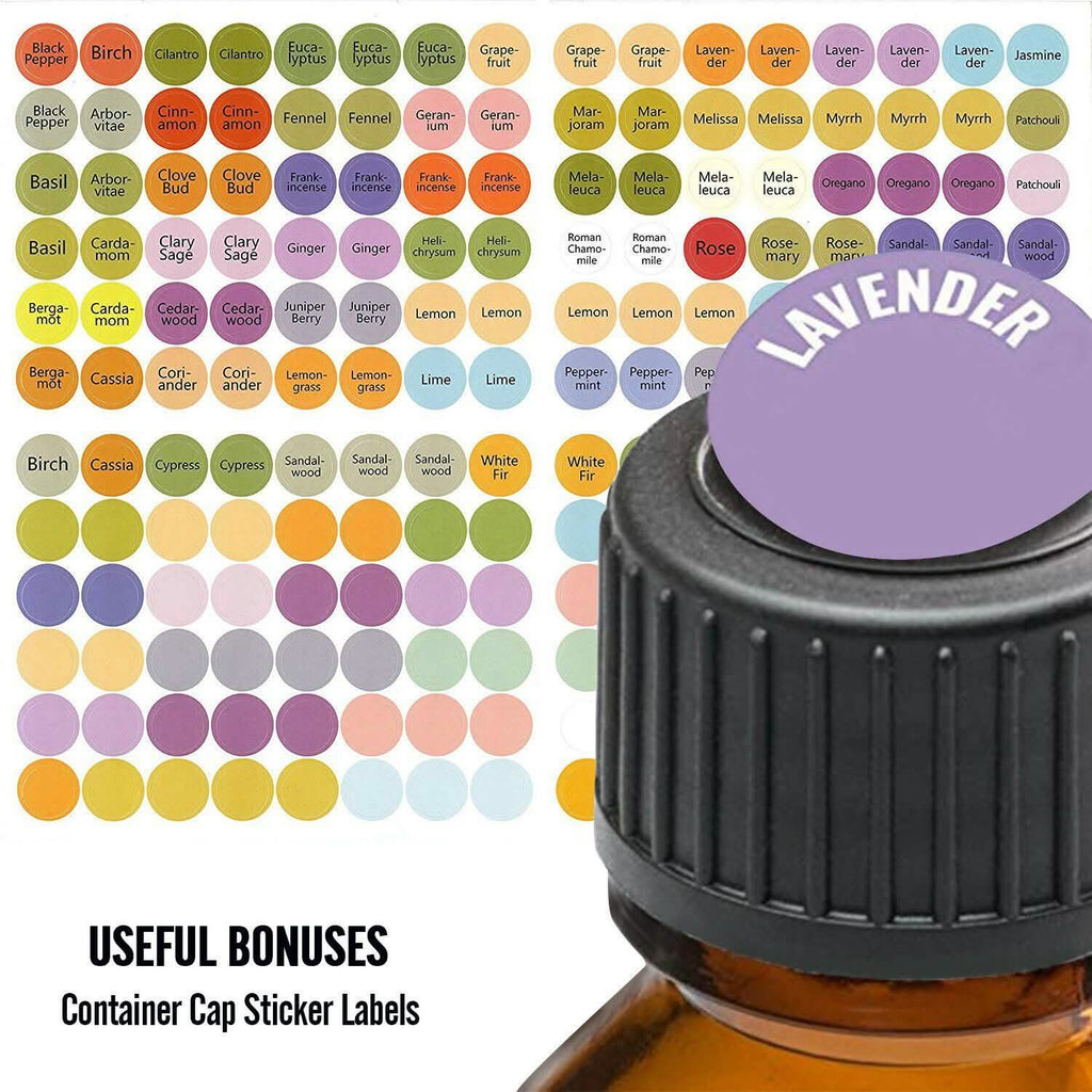 Essential Oils Storage for 30 Bottles Carrying Case+Oil Bottle Opener Cap Labels