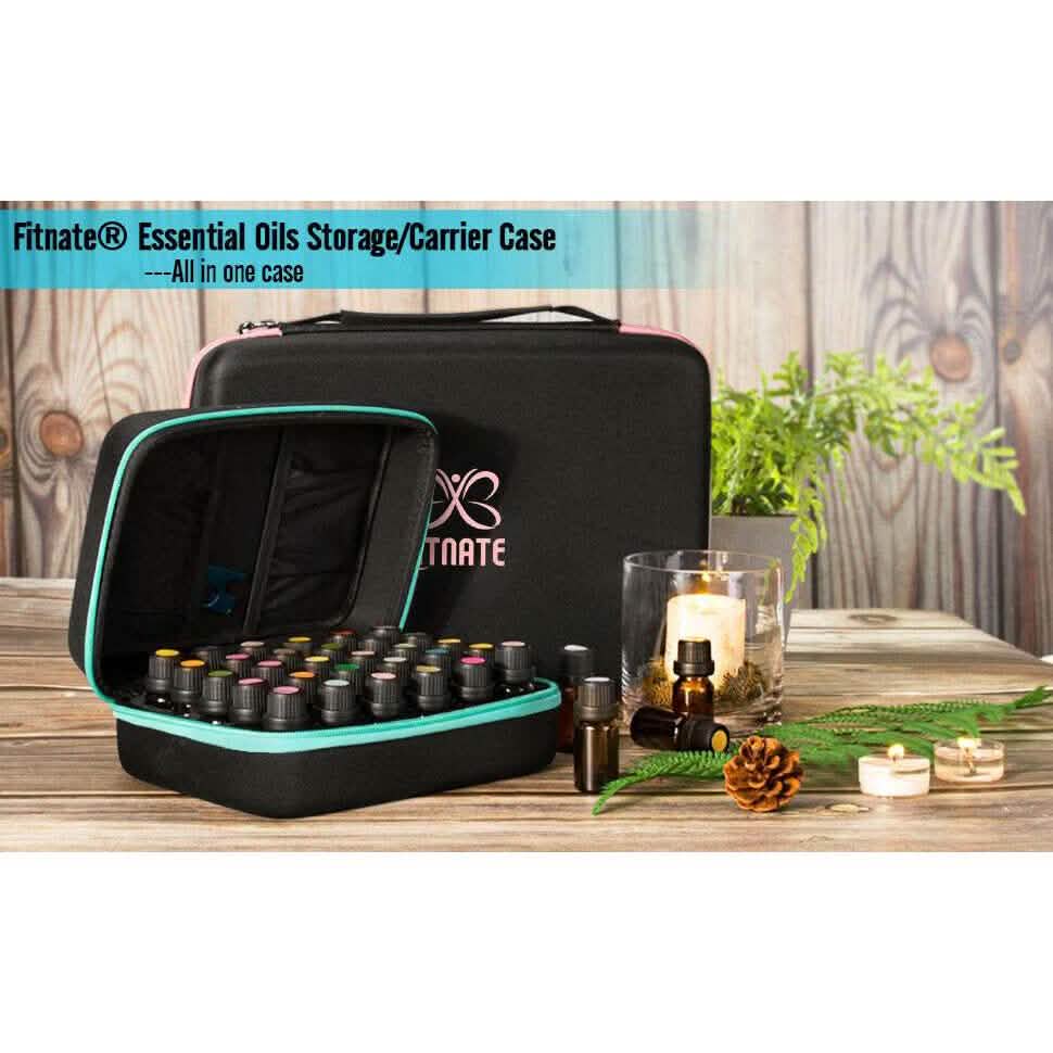 Essential Oils Storage for 30 Bottles Carrying Case+Oil Bottle Opener Cap Labels