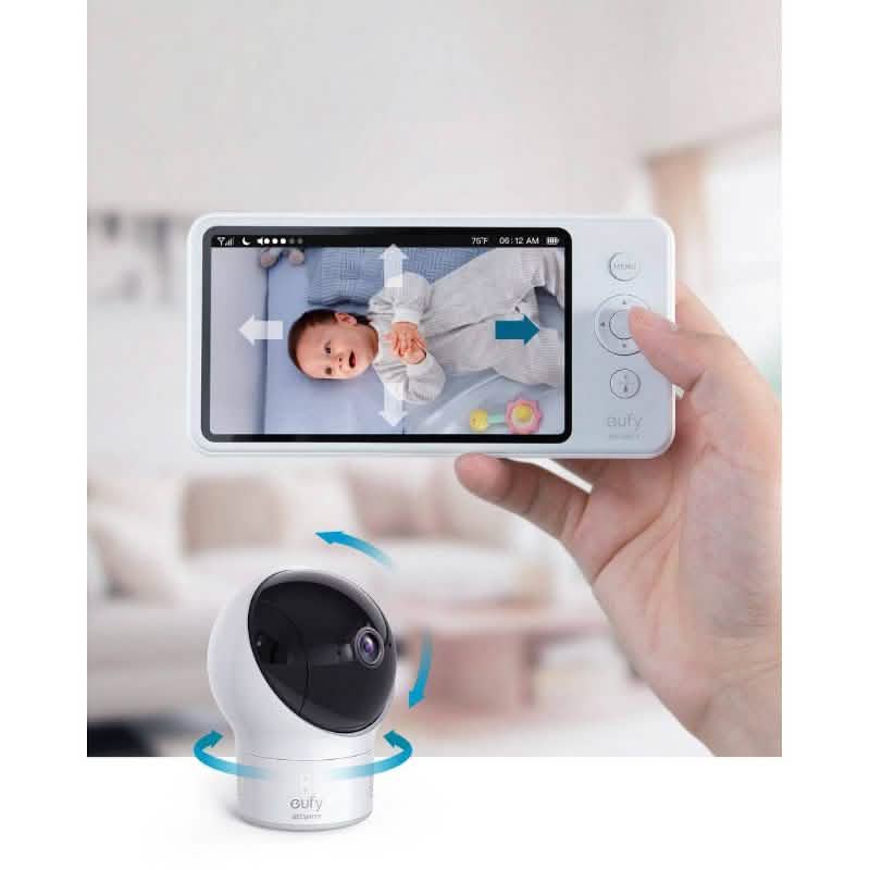 eufy SpaceView Pro 5" 720p Video Baby Monitor Pan&Tilt Camera 2-Way Audio (New Open-Box)