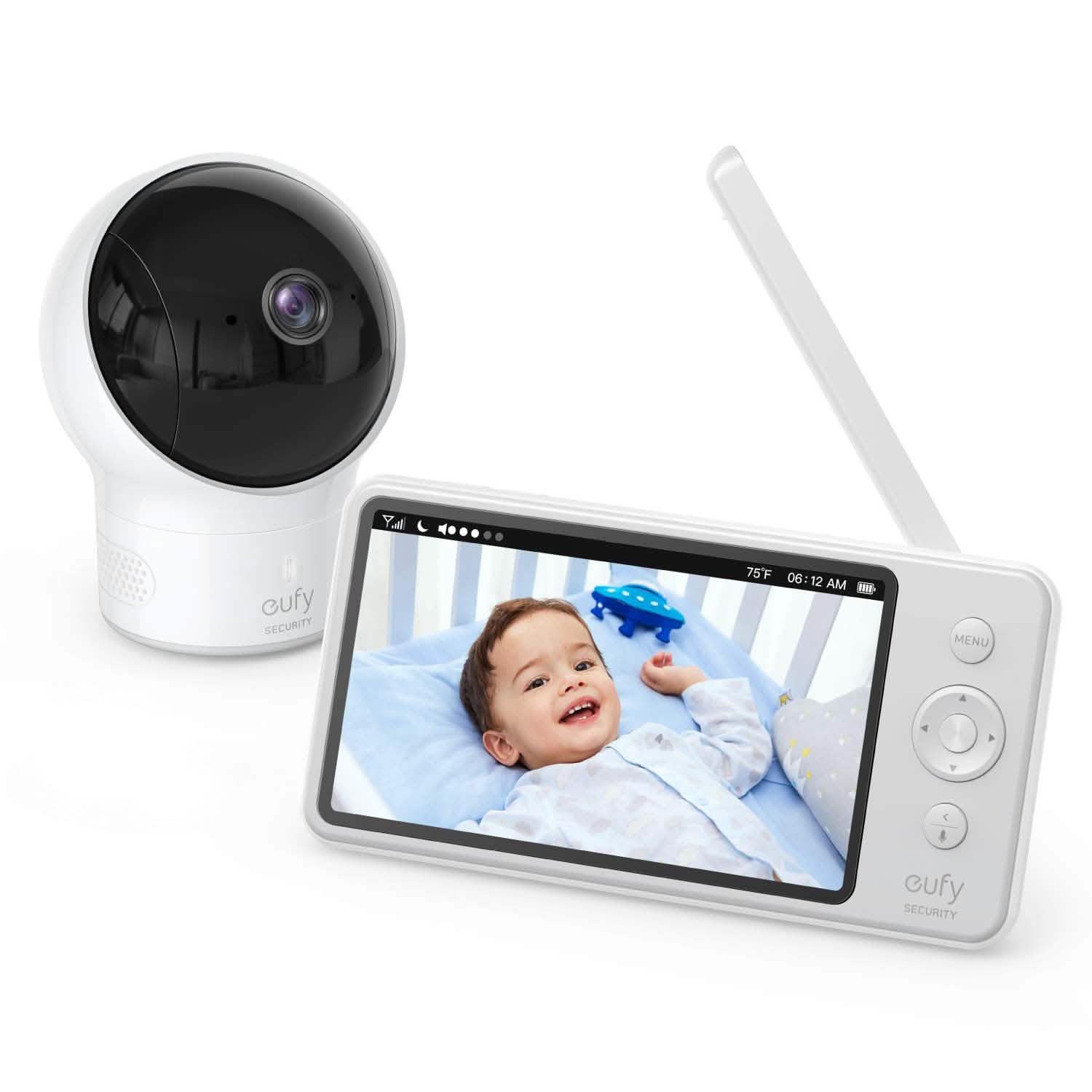 eufy SpaceView Pro 5" 720p Video Baby Monitor Pan&Tilt Camera 2-Way Audio (New Open-Box)