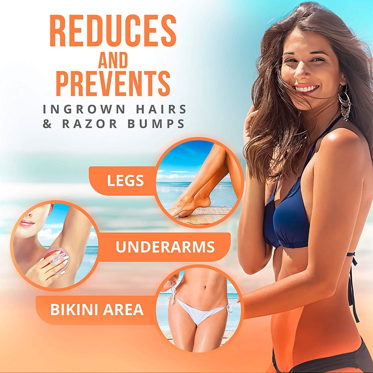 Exfoliating Brush Ingrown Hair and Razor Bump Treatment
