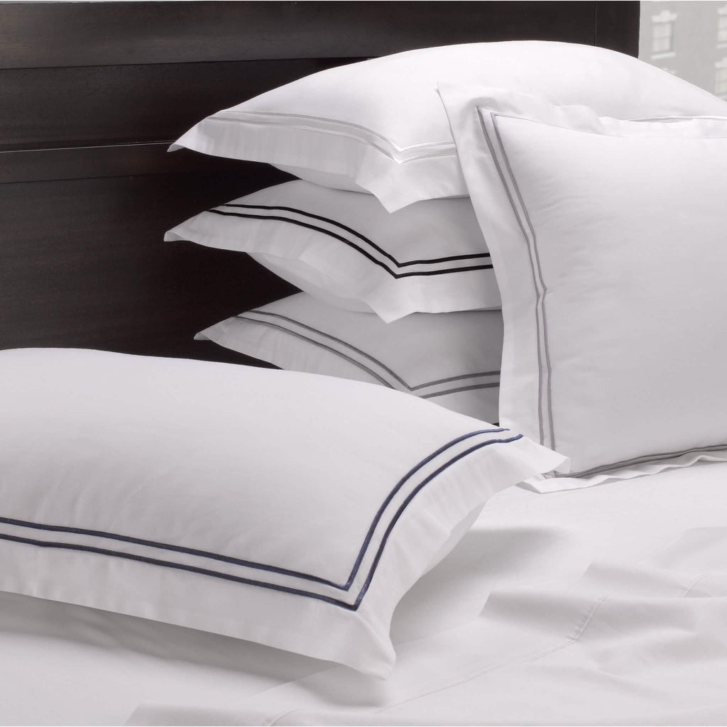Exquisite Hotel Satin Stitched 100% Cotton Percale Duvet Set