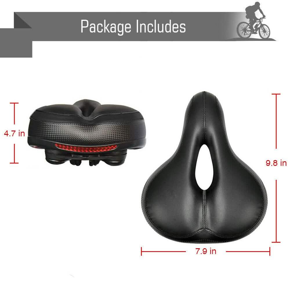 Extra Wide Big Bum Bike Seat Soft & Comfort Padded MTB Road Bicycle Gel Saddle Cushion