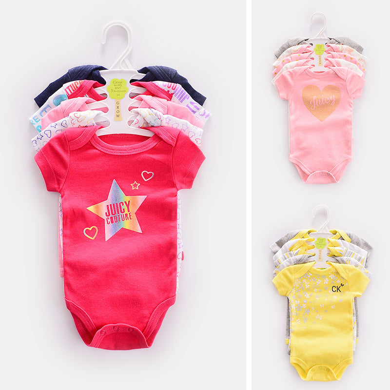 Fashionable Personality Baby Bronzing Printed Jumpsuit