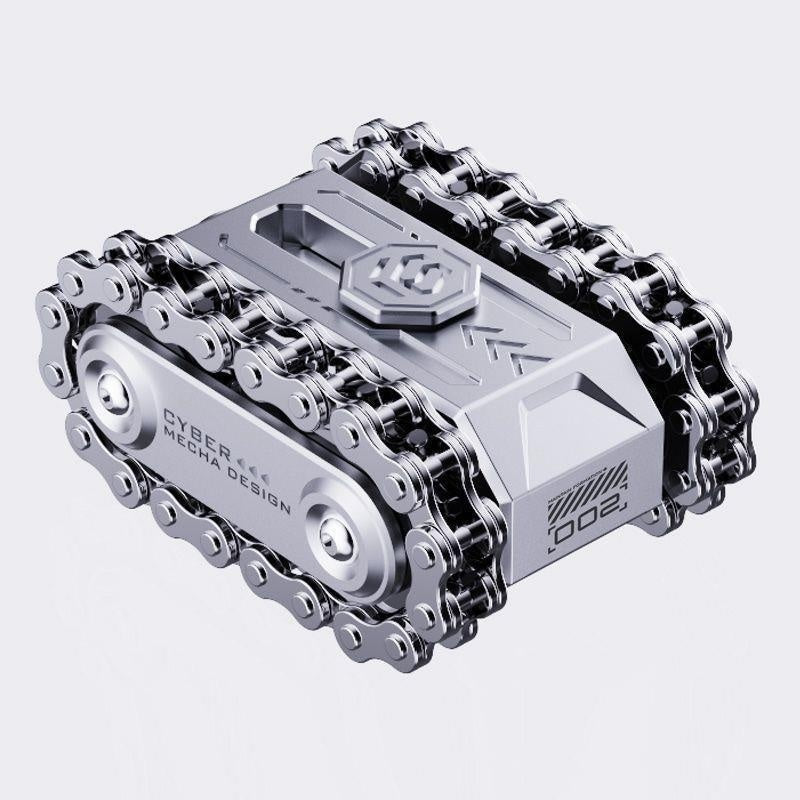 Mechanical Rotating Decompression Hand Pieces Metal Toy Tank