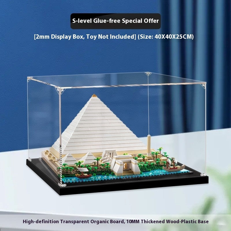 Egypt Khufgiza Great Pyramid Acrylic Display Box Transparent Hand-made Storage Box