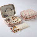 Portable Earring Ring Leather Jewelry Box Fashion Makeup Small Gift Box