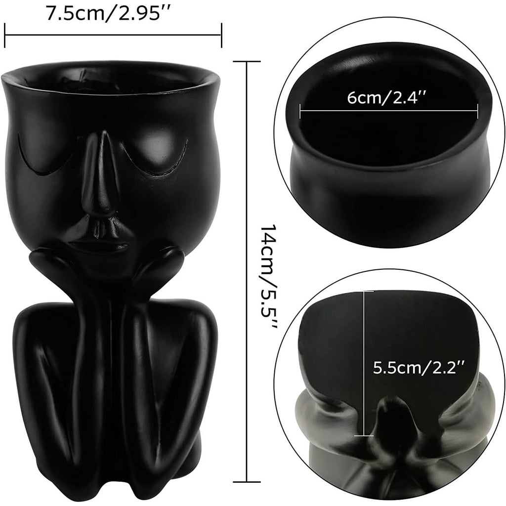 Face Flower Pot Head Planter
