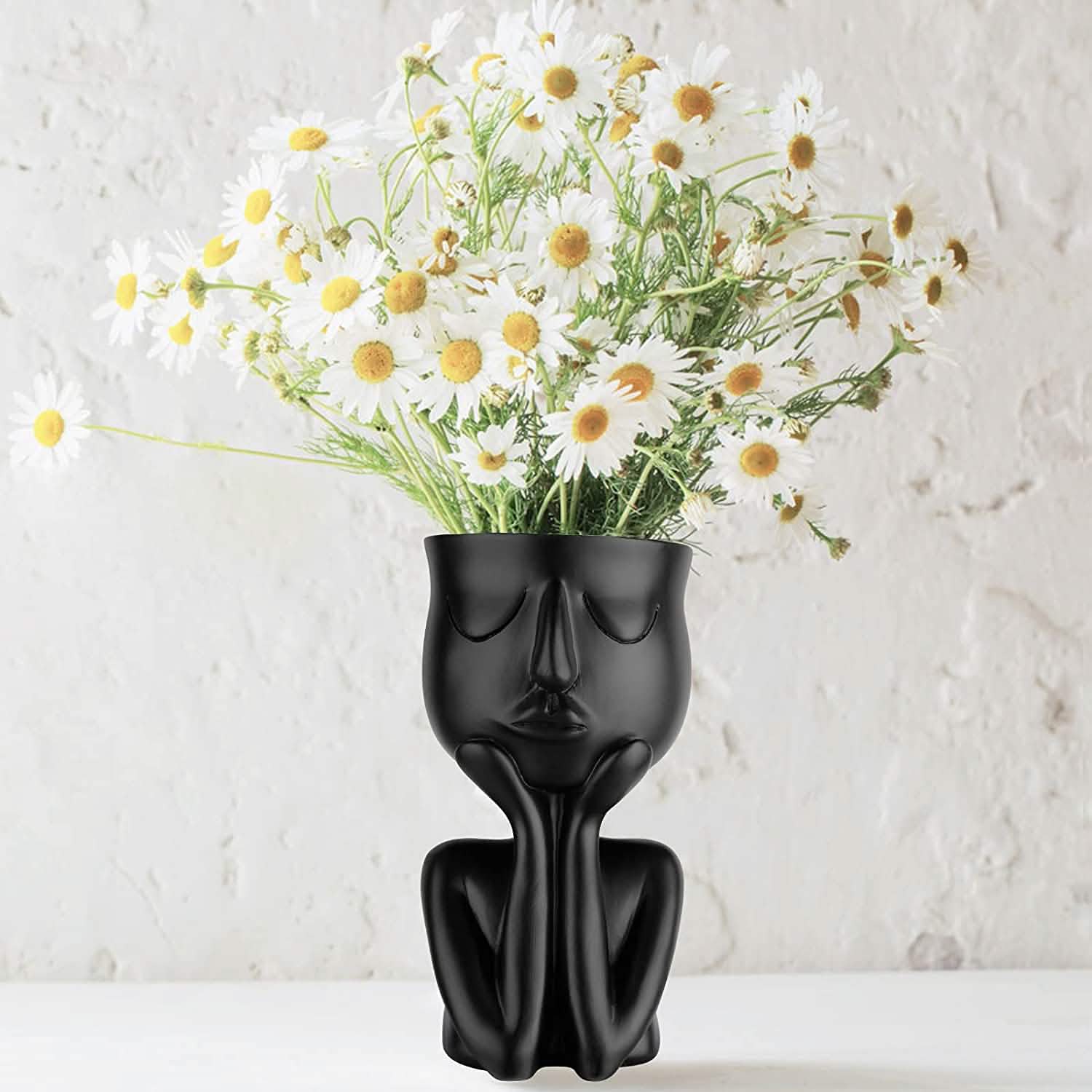 Face Flower Pot Head Planter