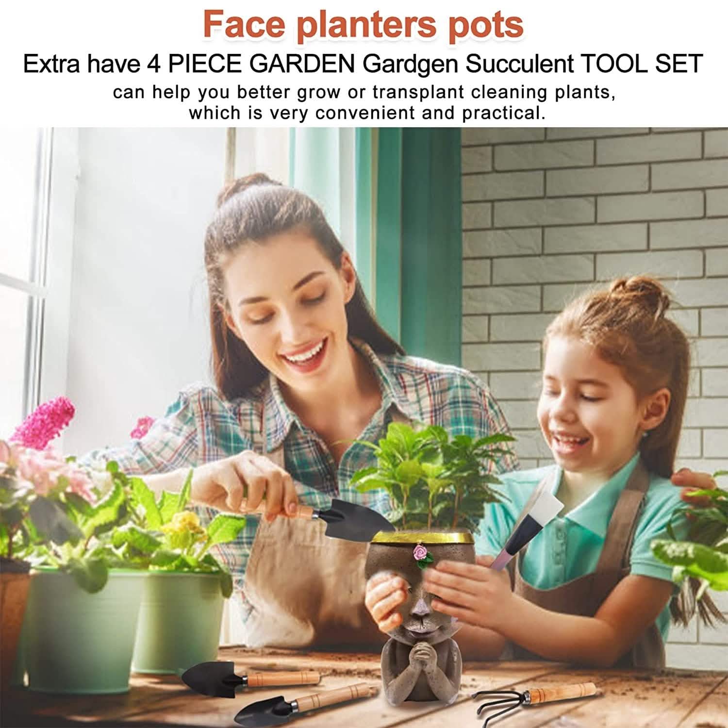 Face Planters Pots Unique Head Planter