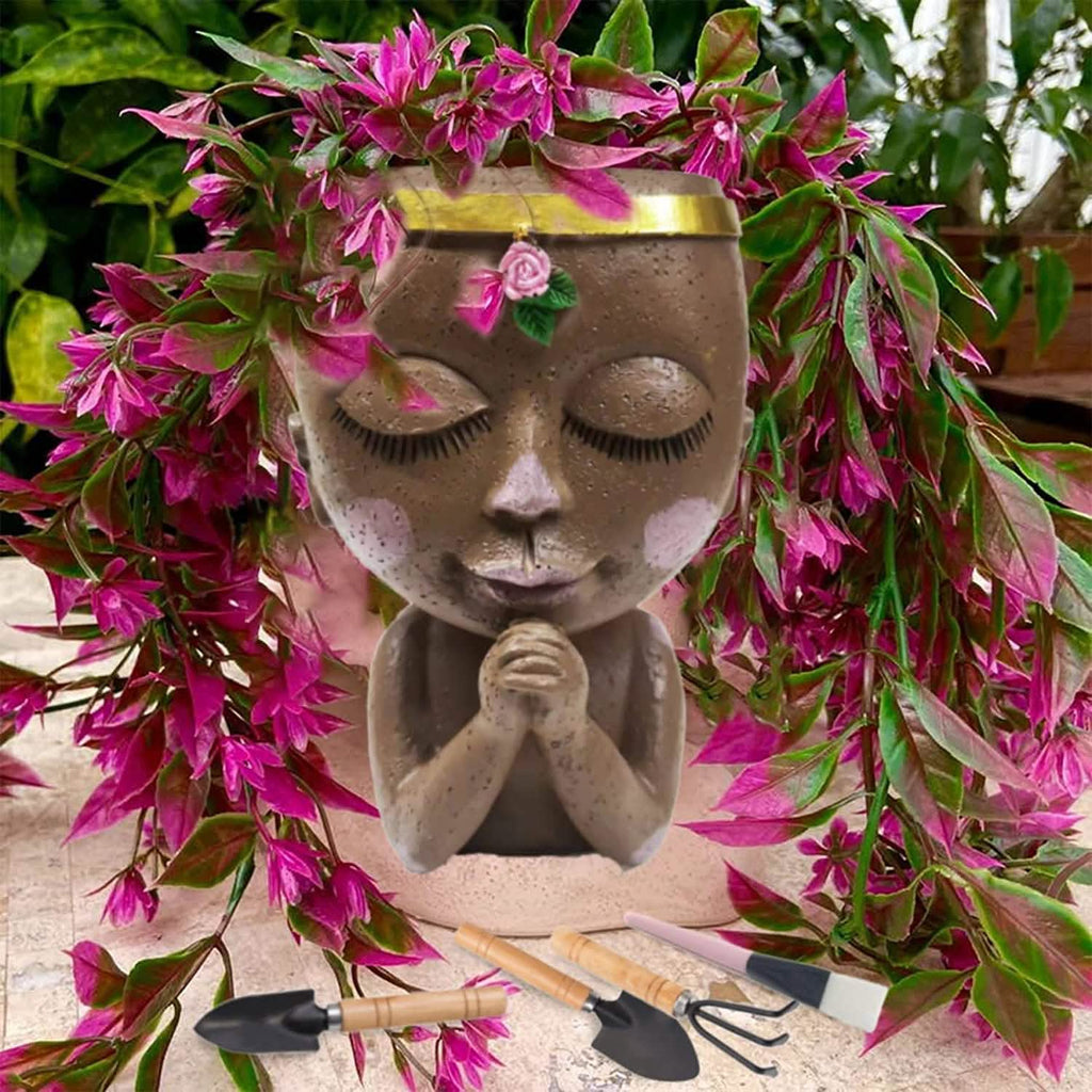 Face Planters Pots Unique Head Planter