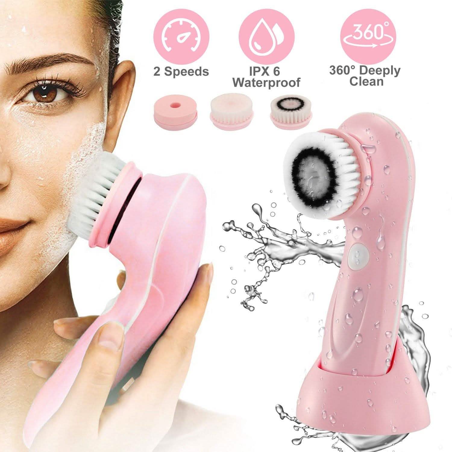 Facial Cleansing Brush IPX6 Waterproof 2 Speed Face Brush