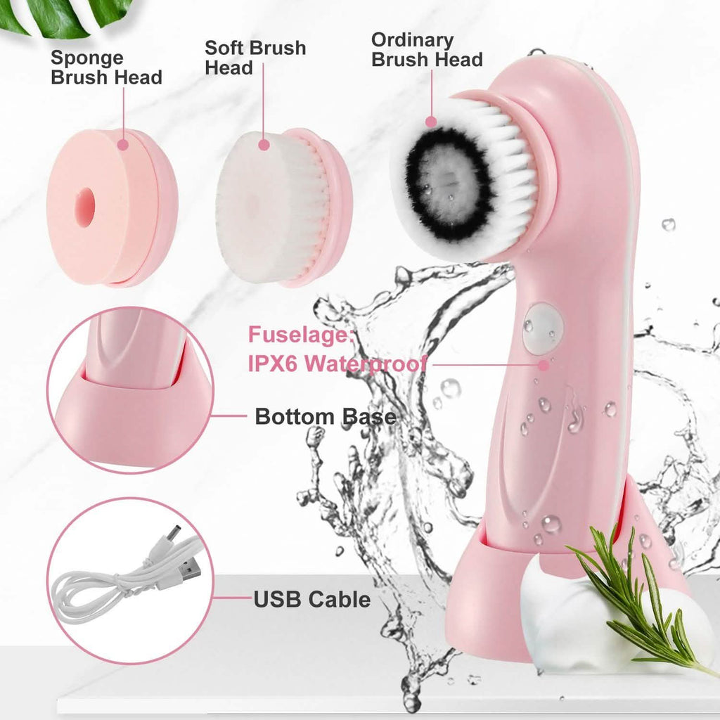 Facial Cleansing Brush IPX6 Waterproof 2 Speed Face Brush