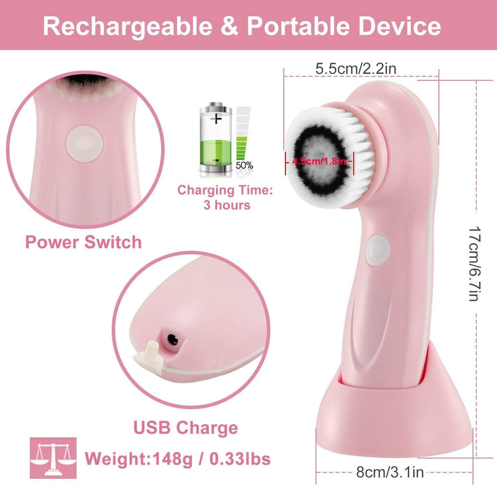 Facial Cleansing Brush IPX6 Waterproof 2 Speed Face Brush