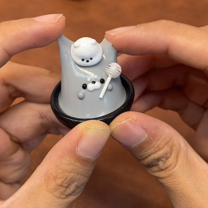 Lollipop-shaped Little Seal Toy With A Hand-painted Noseperfect As A Stress-relief Gadget