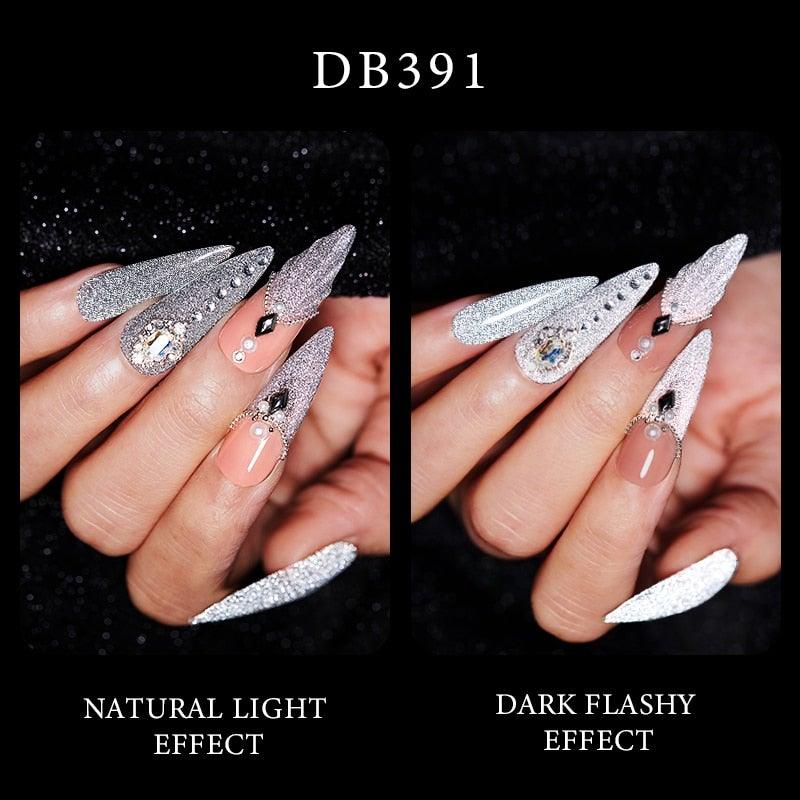 Fashion 2022 Reflective Glitter Gel Nail Polish 8 Colors Sparkling Auroras Permanent UV Diamond Gel Nail Polish Gel For Girls and Womens
