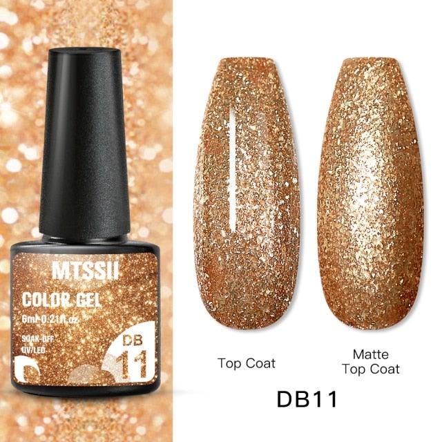 Fashion 2022 Reflective Glitter Gel Nail Polish 8 Colors Sparkling Auroras Permanent UV Diamond Gel Nail Polish Gel For Girls and Womens