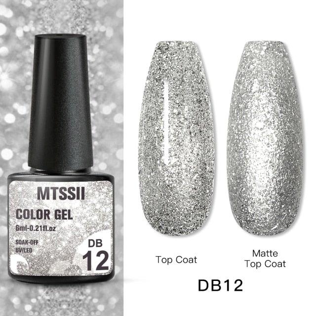 Fashion 2022 Reflective Glitter Gel Nail Polish 8 Colors Sparkling Auroras Permanent UV Diamond Gel Nail Polish Gel For Girls and Womens