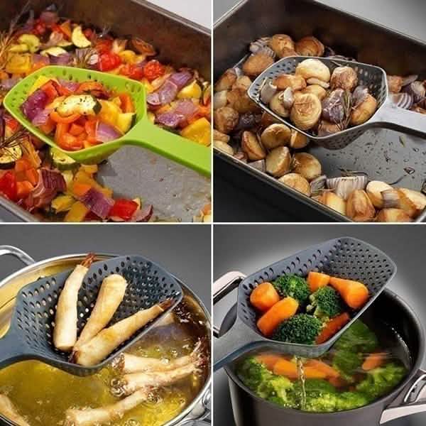Fashion Kitchen Accessories Large Scoop Colander Pasta Heat Resistant Strainer