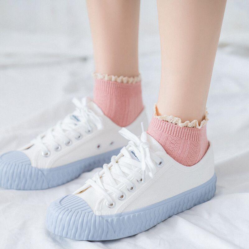 Fashion Lace Ruffled Soft Cotton Female Sock Spring And Summer Cute Socks Sweet Princess Girls Comfortable Breathable Cute Socks For Women