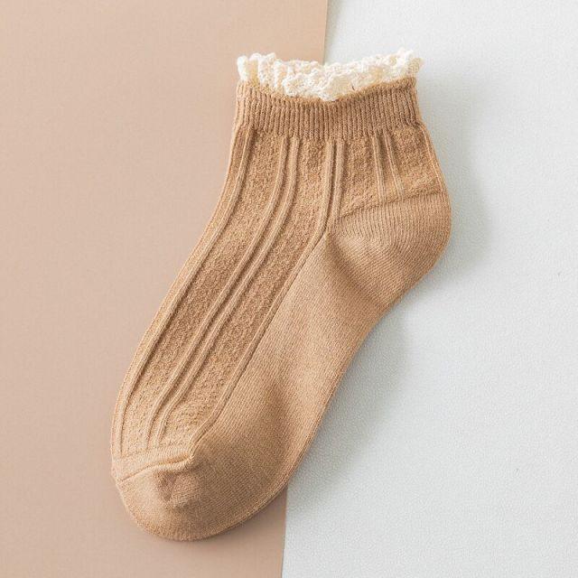Fashion Lace Ruffled Soft Cotton Female Sock Spring And Summer Cute Socks Sweet Princess Girls Comfortable Breathable Cute Socks For Women