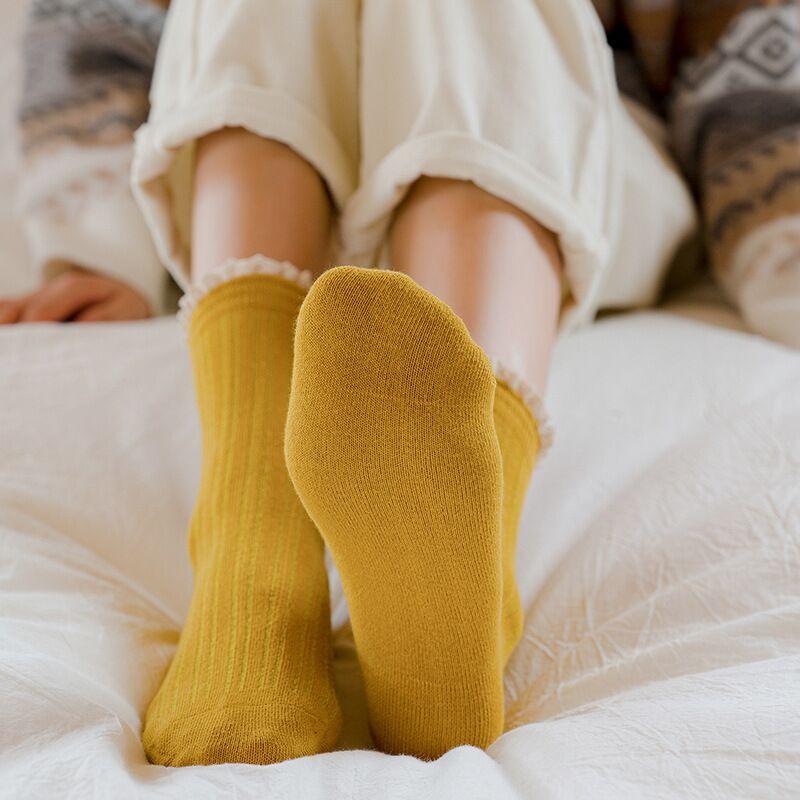 Fashion Lace Ruffled Soft Cotton Female Sock Spring And Summer Cute Socks Sweet Princess Girls Comfortable Breathable Cute Socks For Women