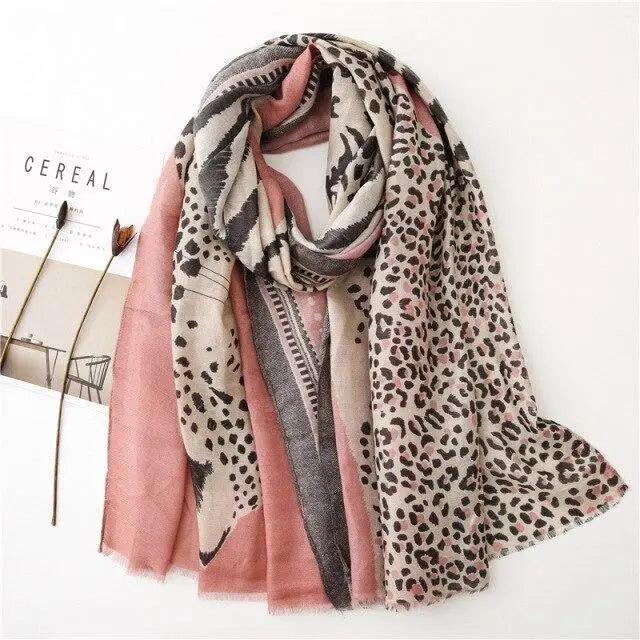 Fashion Leopard Scarf Women High Quality Autumn Winter Wrap Stylish Casual Wear Scarfs For Women Elegant Women's Scarf Fashion Scarf