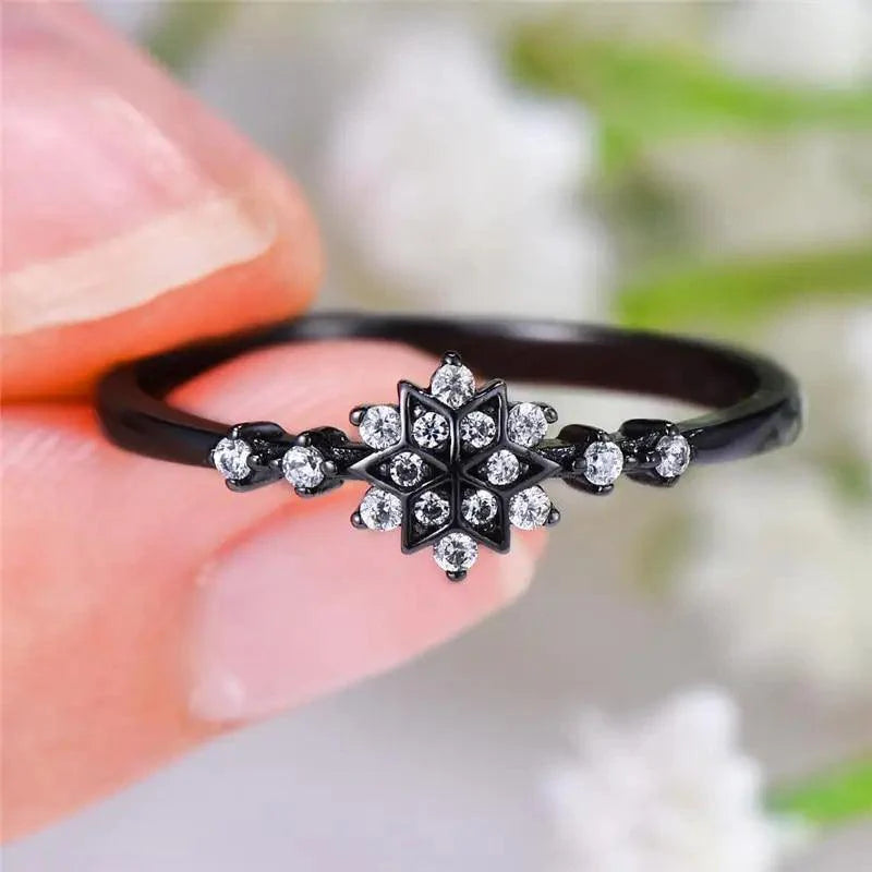 Fashion Luxury 925 Sterling Silver Snowflake Ring  - 2021 Trending Fashion Jewelry for women Wedding Band Ring Promise Love Engagement Rings