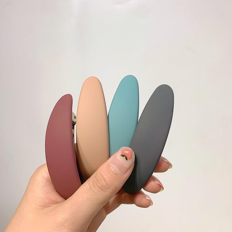 Fashion Matte Geometric Hair Clip Elegant Women Barrettes Hairpins Ponytail Holder Hairgrips Headwear Gorgeous Hair Accessories For Women