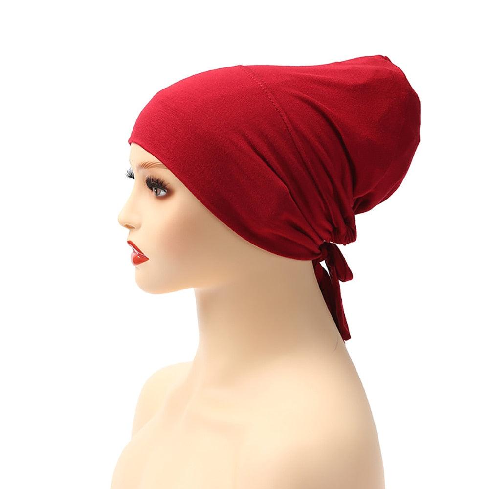 Fashion Modal Under Scarf  Hijab Turban Cap Cotton With Band Adjustable Inner Hijab cap Muslim Turban Hijab Cap For Women