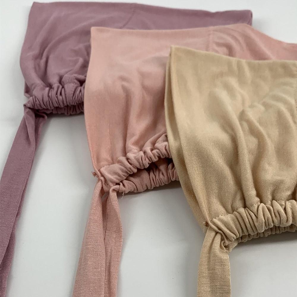 Fashion Modal Under Scarf  Hijab Turban Cap Cotton With Band Adjustable Inner Hijab cap Muslim Turban Hijab Cap For Women