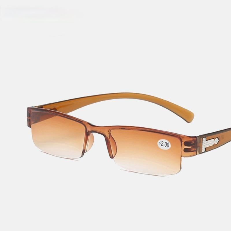 Fashion Reading Glasses Men Women Clear Lens Half Frame Presbyopic Eyewear For Reader Computer Reading Glasses For Women And Men Fashion Rectangle Eyewear Frame